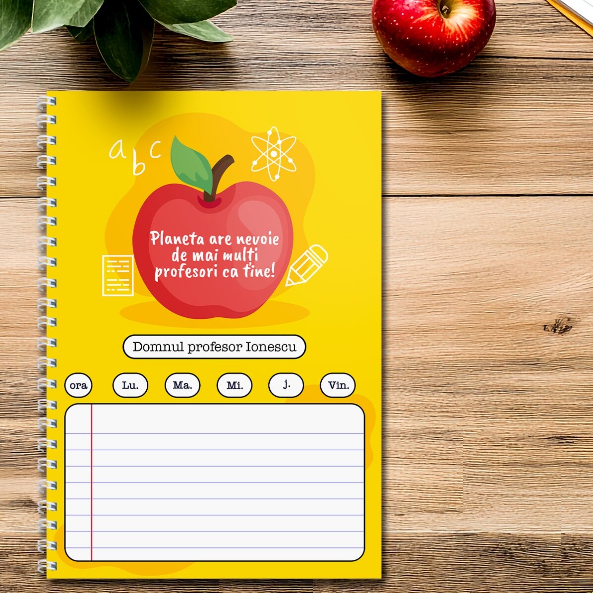 Notebook personalizat cu text - Notițele Profesorilor