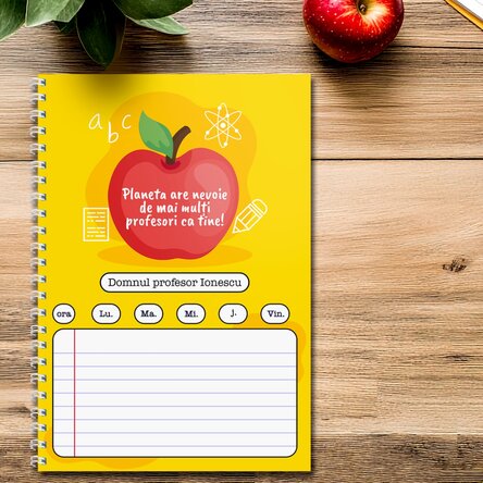 Notebook personalizat cu text - Notițele Profesorilor