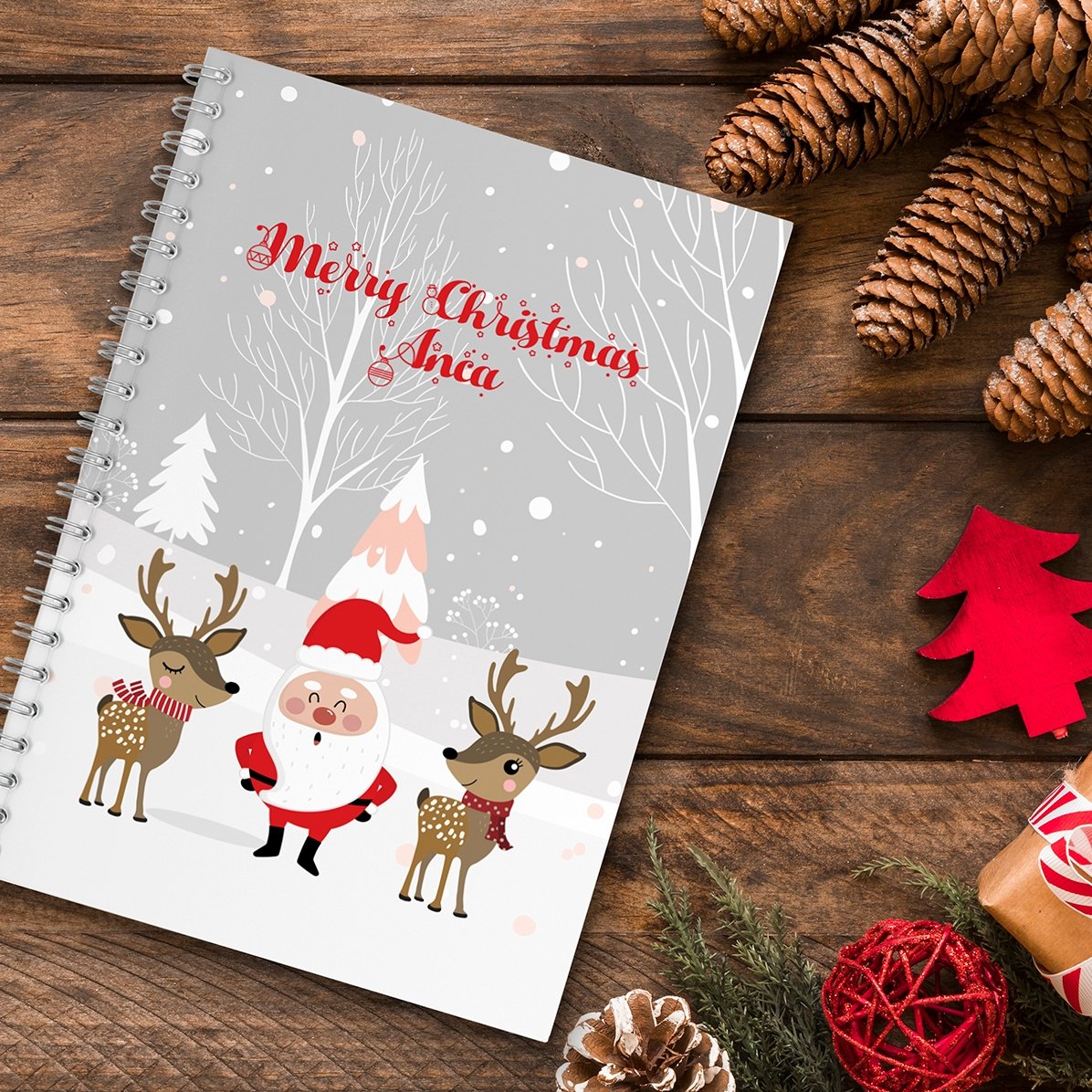 Notebook personalizat cu text - Santa Claus