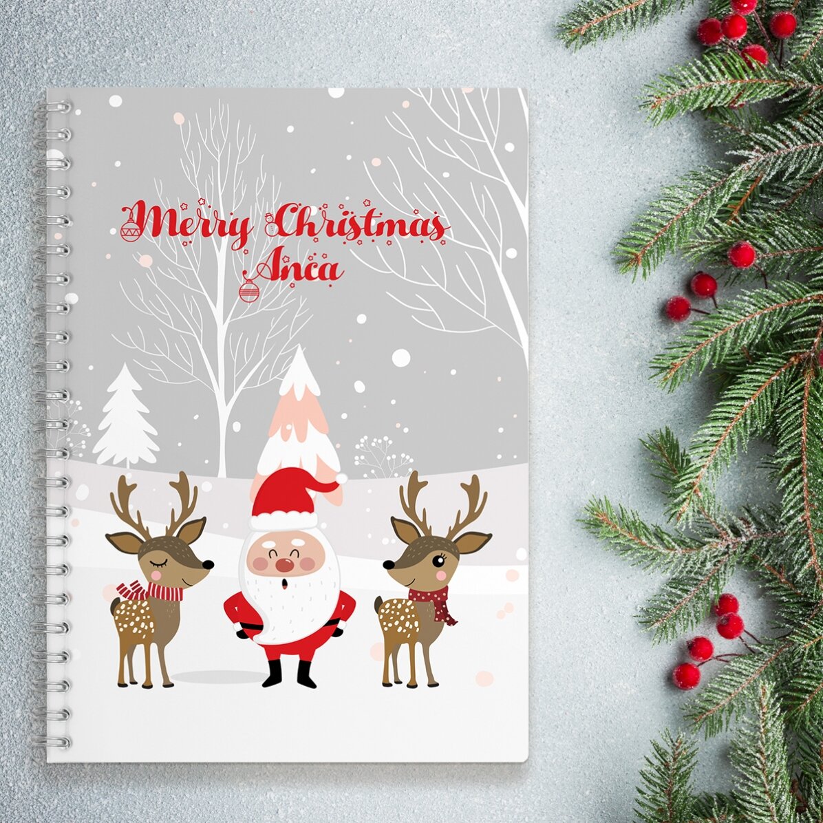 Notebook personalizat cu text - Santa Claus