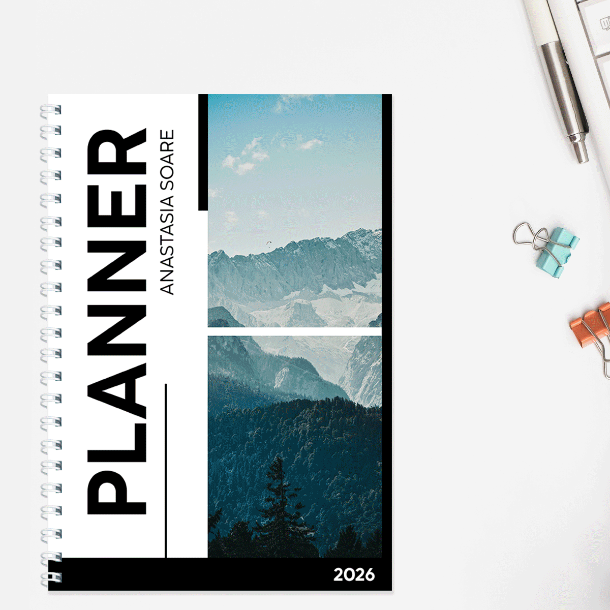 Notebook personalizat cu text și 2 poze