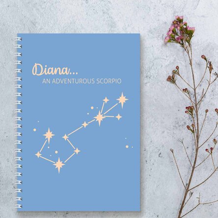 Notebook personalizat cu text - Zodia Scorpion