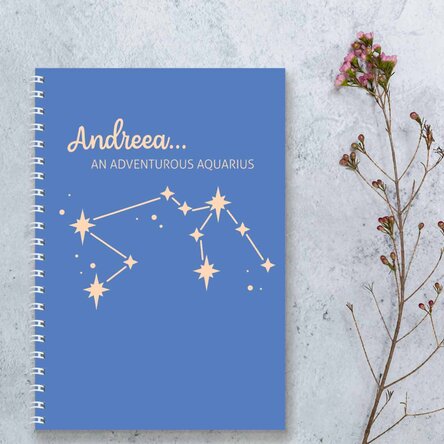 Notebook personalizat cu text - Zodia Vărsător