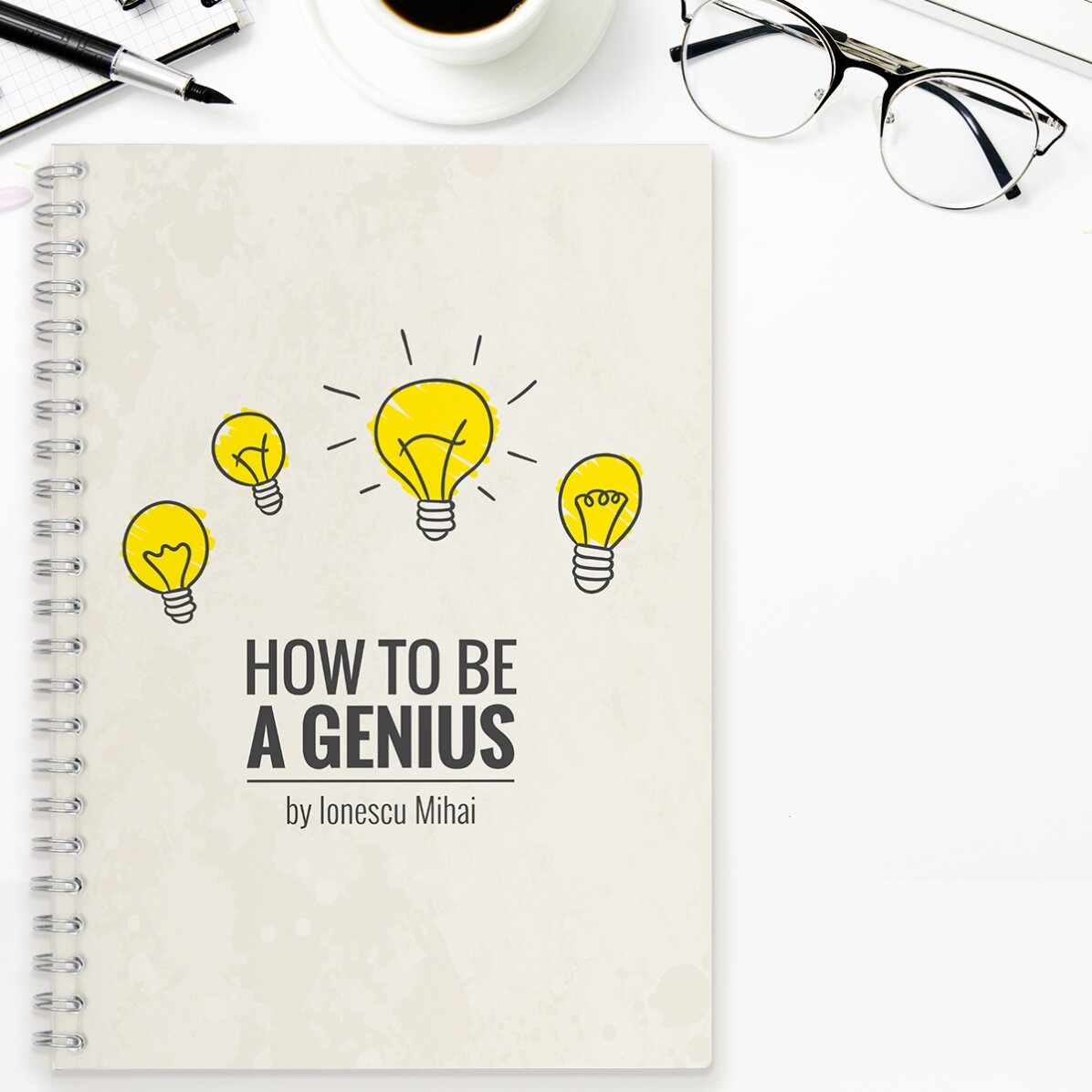 Notebook personalizat - How to be a genius
