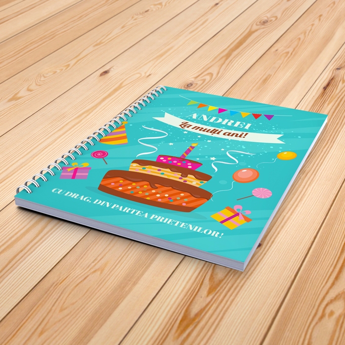 Notebook personalizat - La mulți ani!