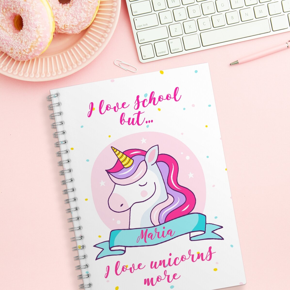 Notebook personalizat unicorn