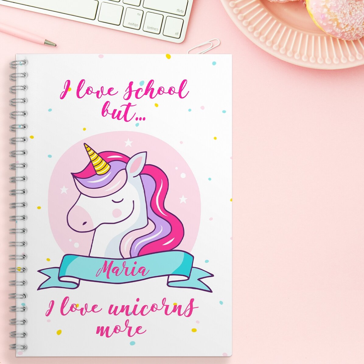 Notebook personalizat unicorn