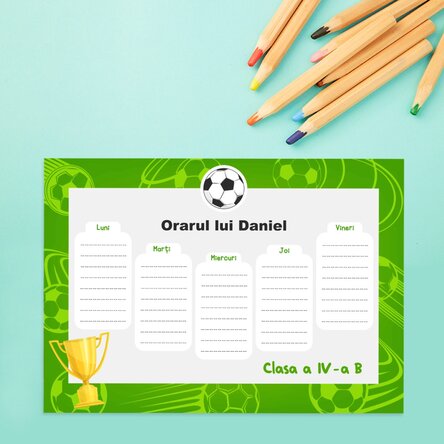 Orar personalizat cu text - Trofeu