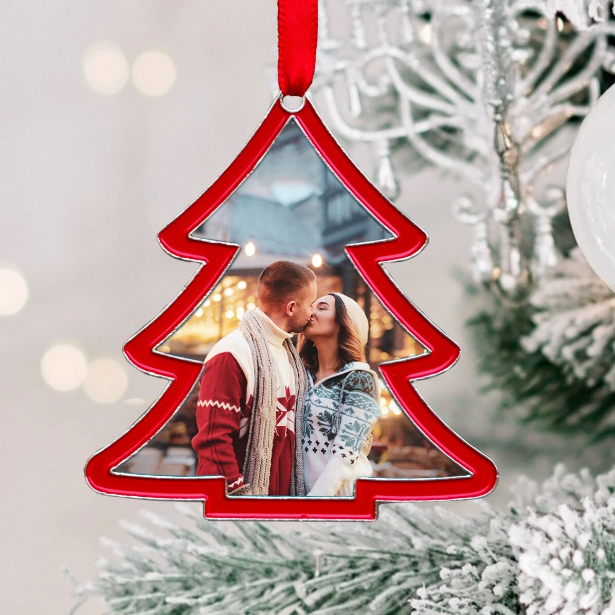 Ornament de brad personalizat cu o poză - model Brăduț