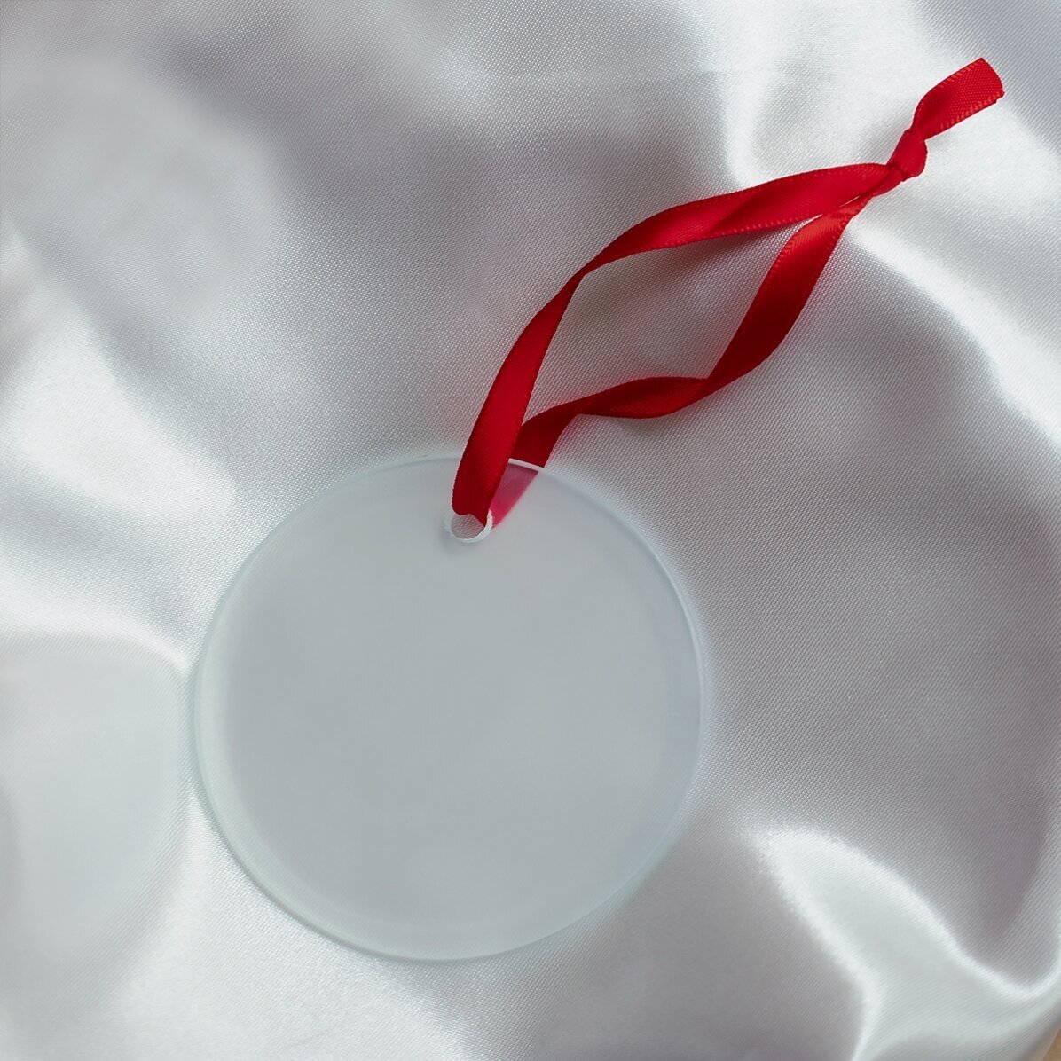 Ornament rotund personalizat cu text - Thank you (alb)