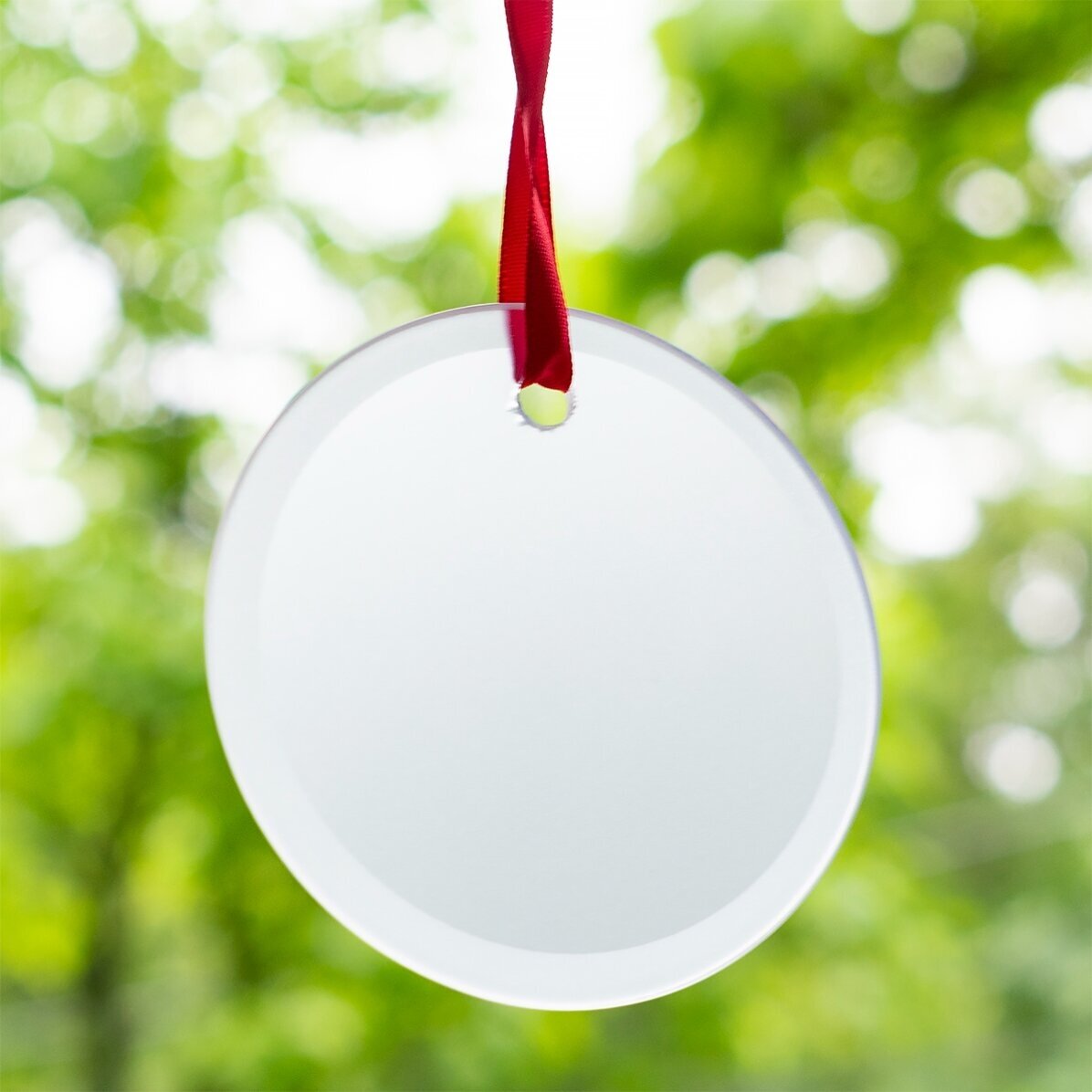 Ornament rotund personalizat cu text - Thank you (alb)