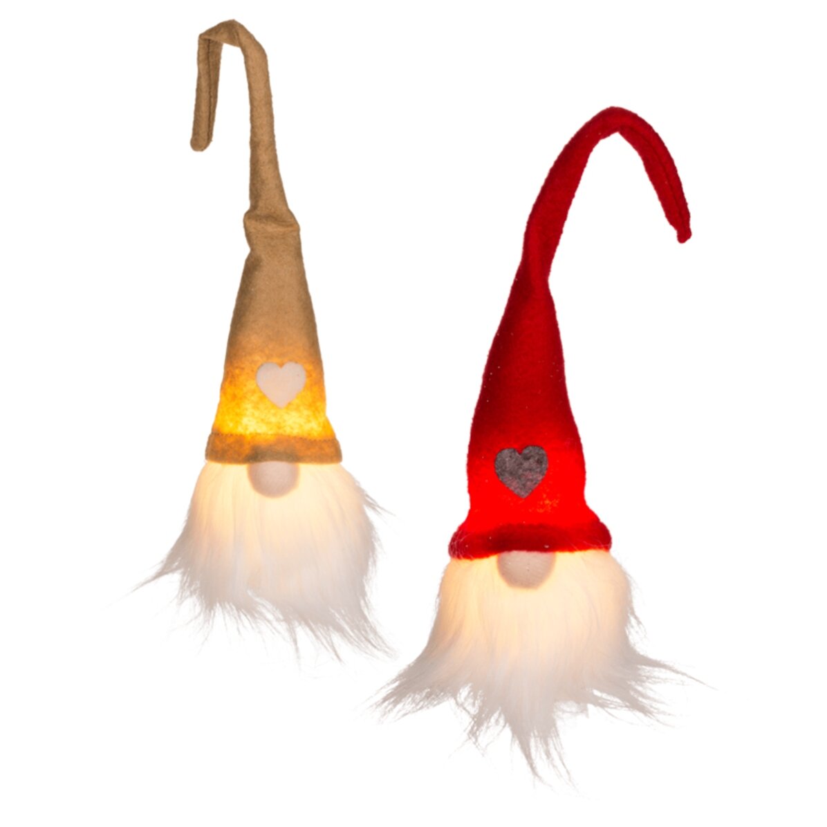 Ornament Spiriduș agățător de Crăciun cu luminițe