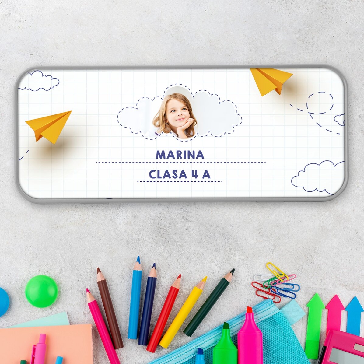 Penar personalizat cu o poză și nume - Avioane de hârtie