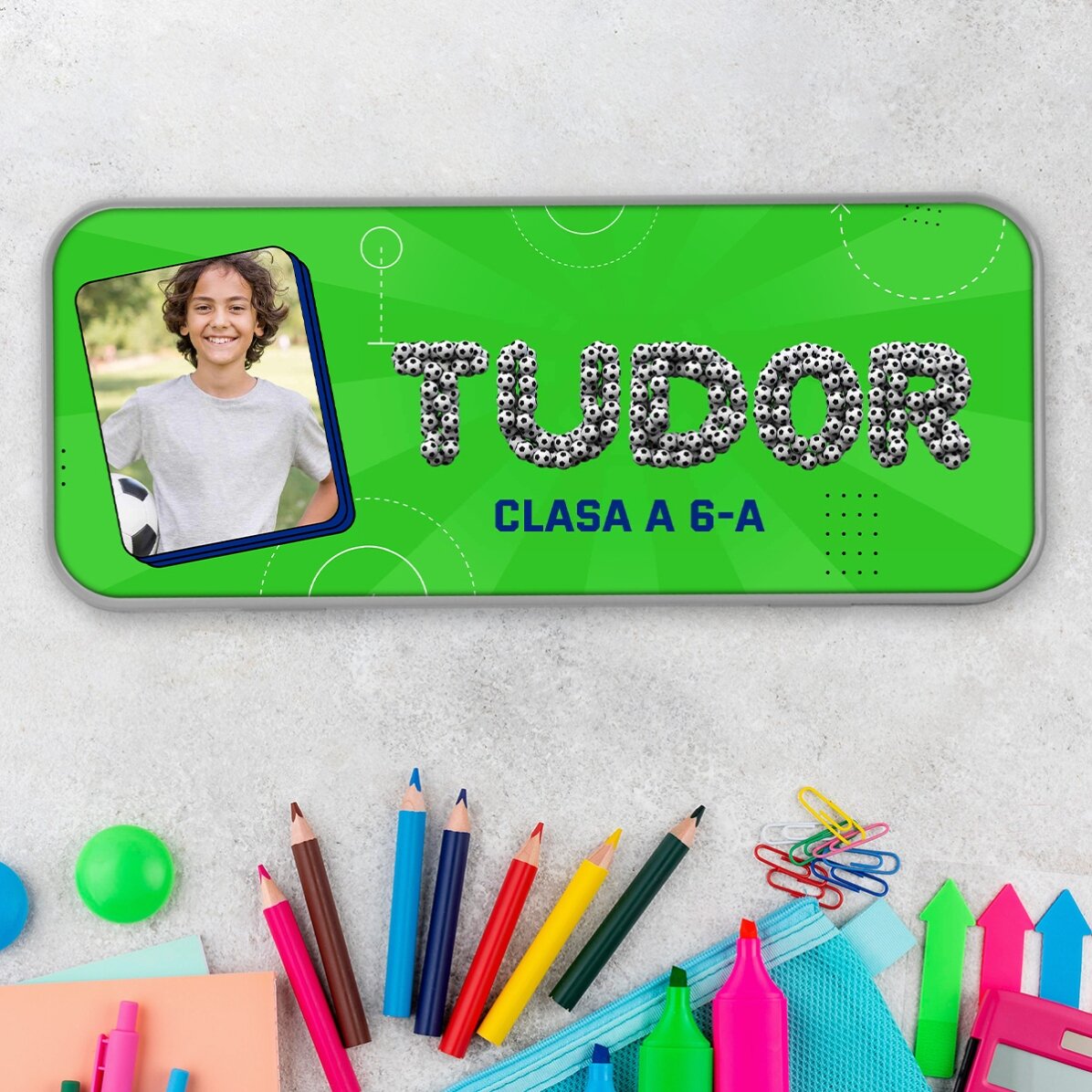 Penar personalizat cu o poză și text - Fotbal