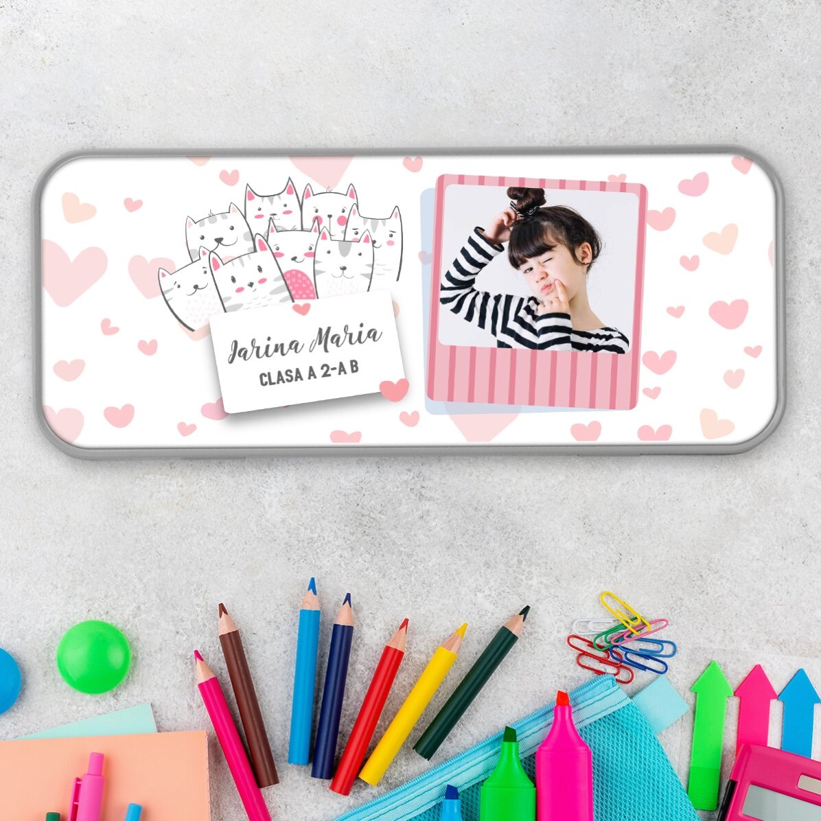 Penar personalizat cu o poză și text - Kitty