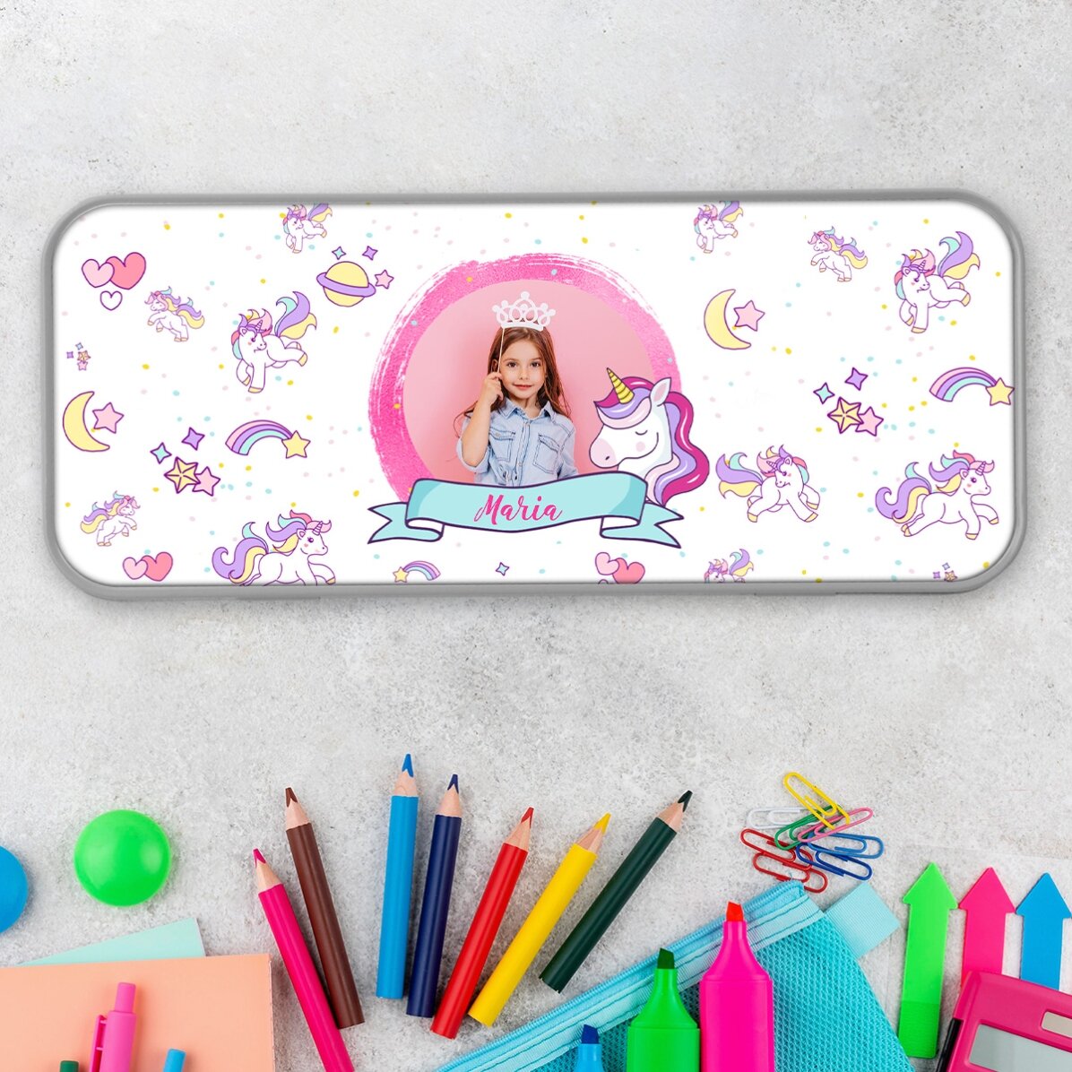 Penar personalizat cu o poză și text - Unicorn