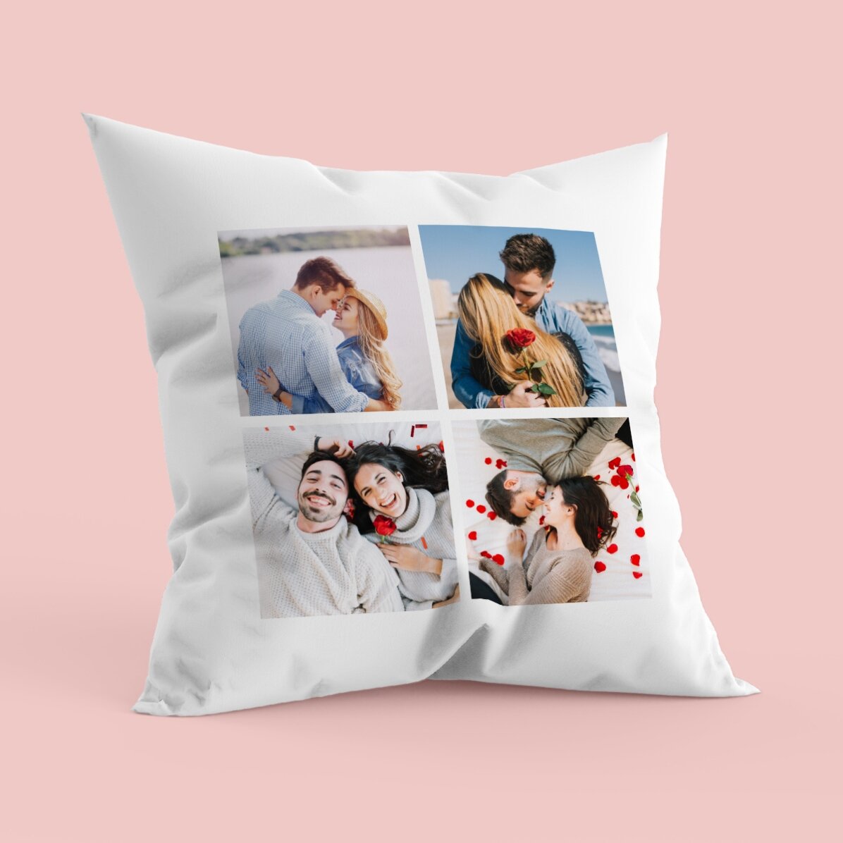 Pernă personalizată cu 4 poze