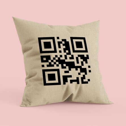 Pernă personalizată cu cod QR - In