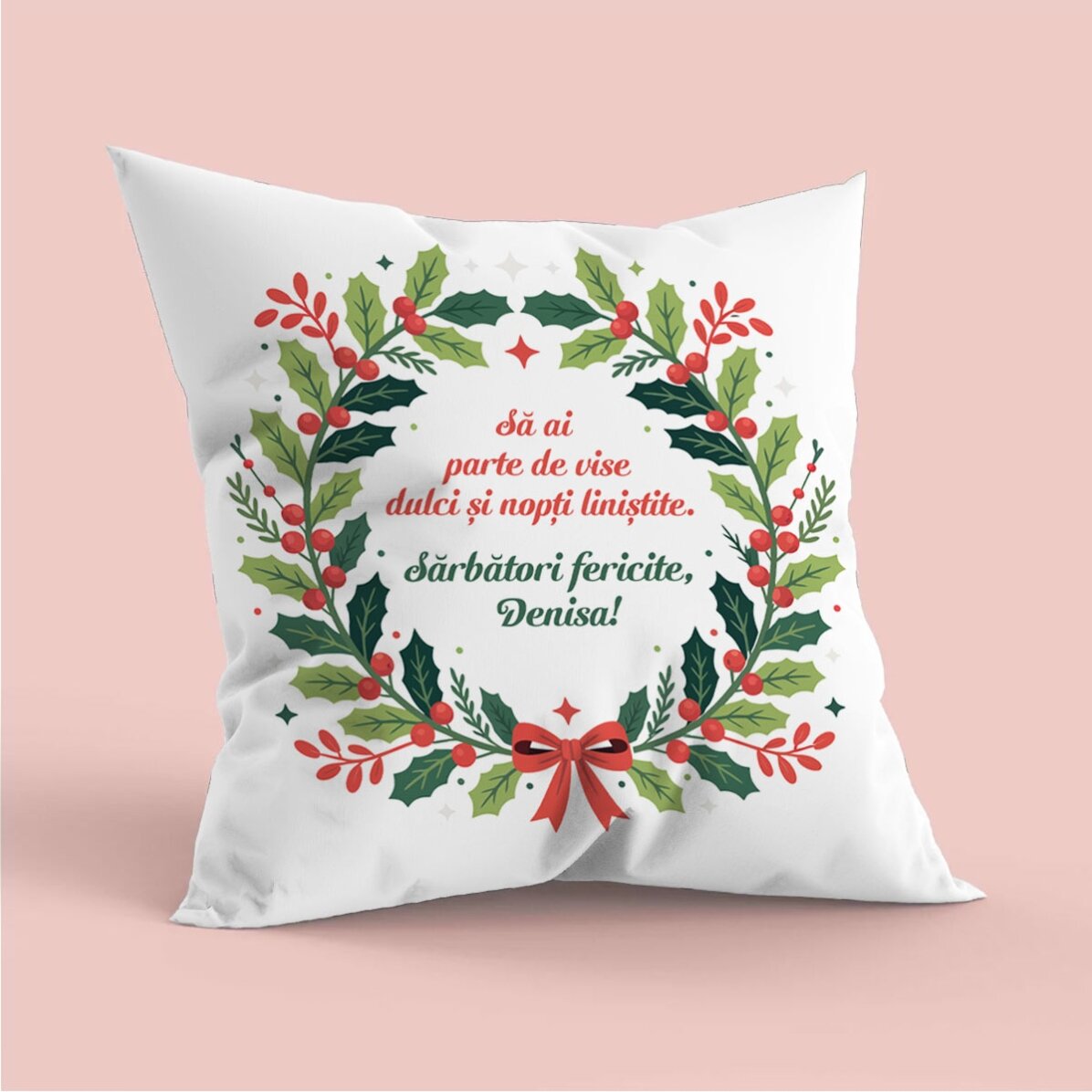 Pernă personalizată cu mesaj - Vise dulci