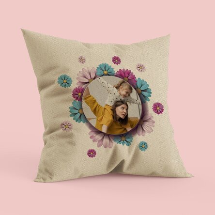 Pernă personalizată cu o poză - Flowers - In