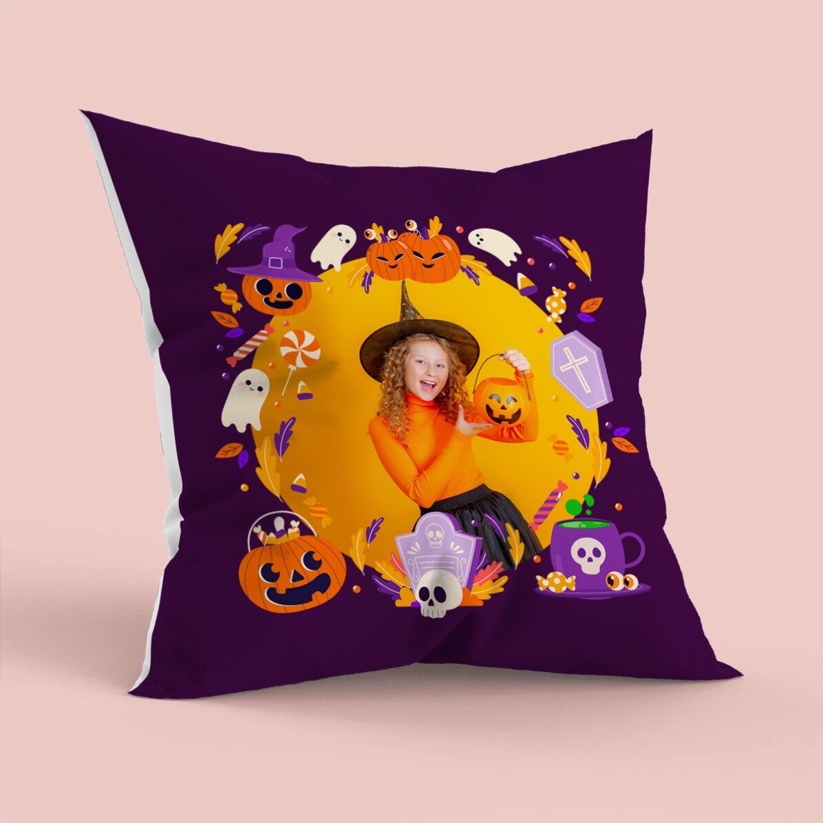 Pernă personalizată cu poză - Halloween 