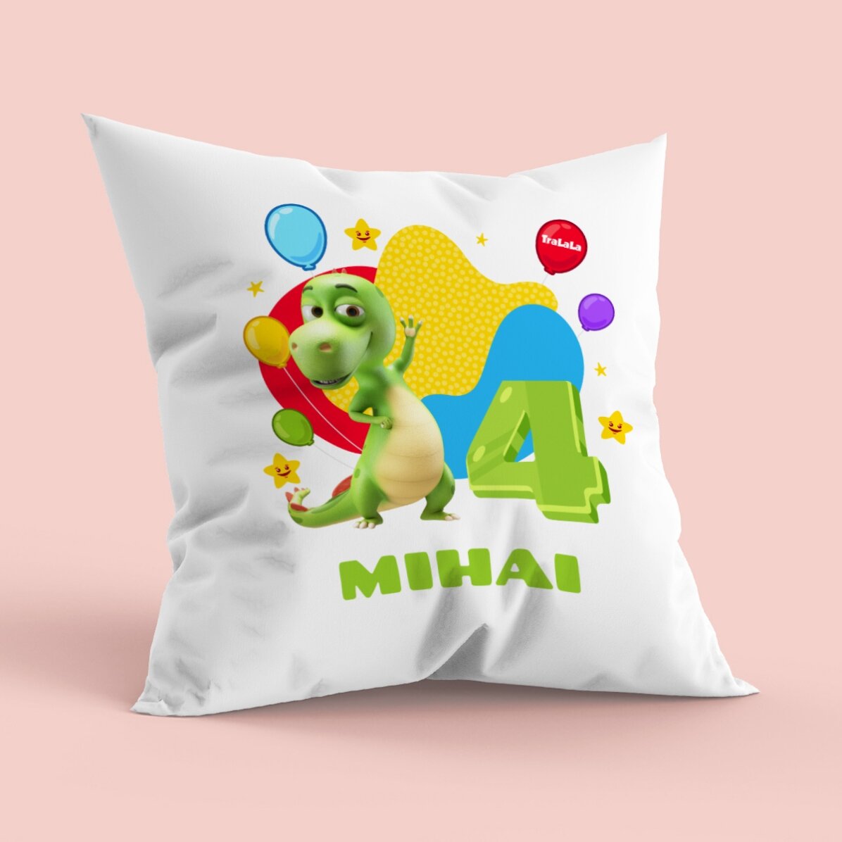 Pernă personalizată cu text - Aniversare cu TraLaLa, Zigaloo
