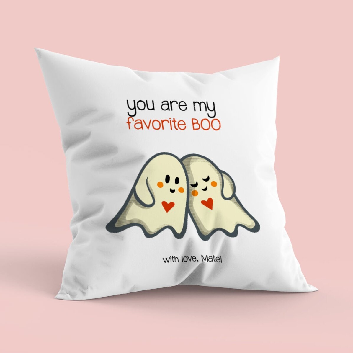 Pernă personalizată cu text - Boo
