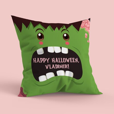 Pernă personalizată cu text, format mare - Halloween