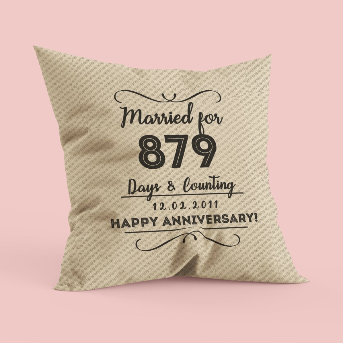 Pernă personalizată cu text - Married for - In