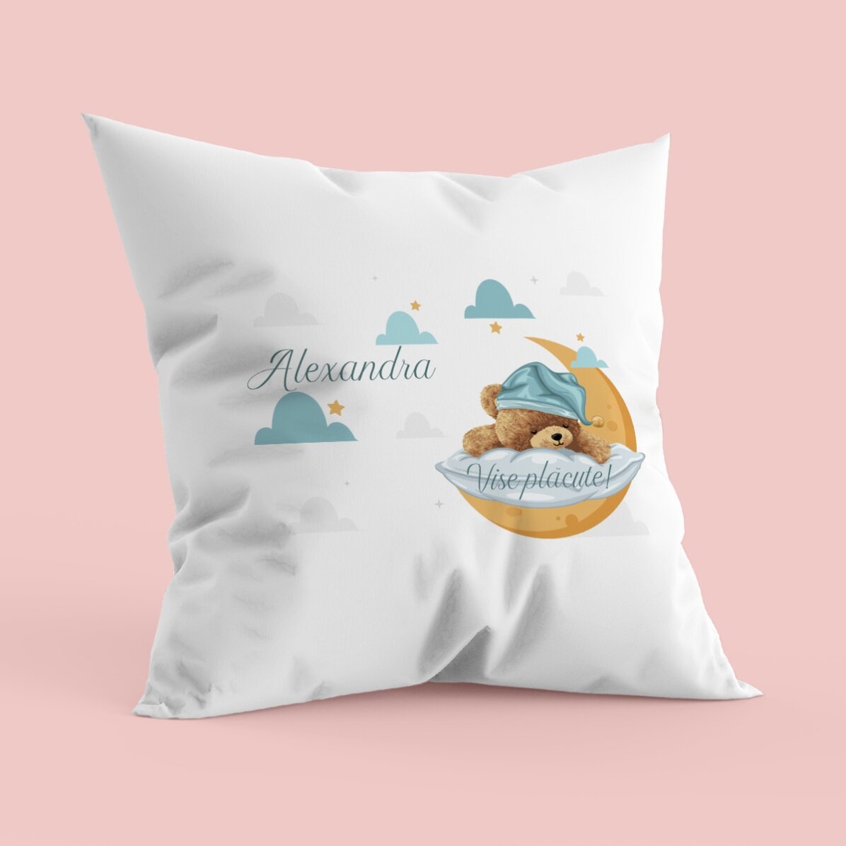 Pernă personalizată cu text - Ursuleț