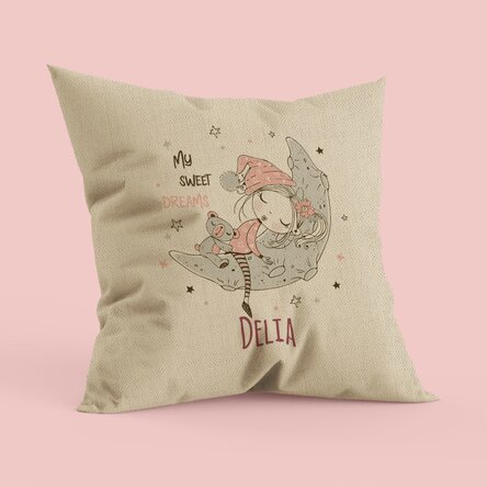 Pernă personalizată cu text - Vise frumoase - In