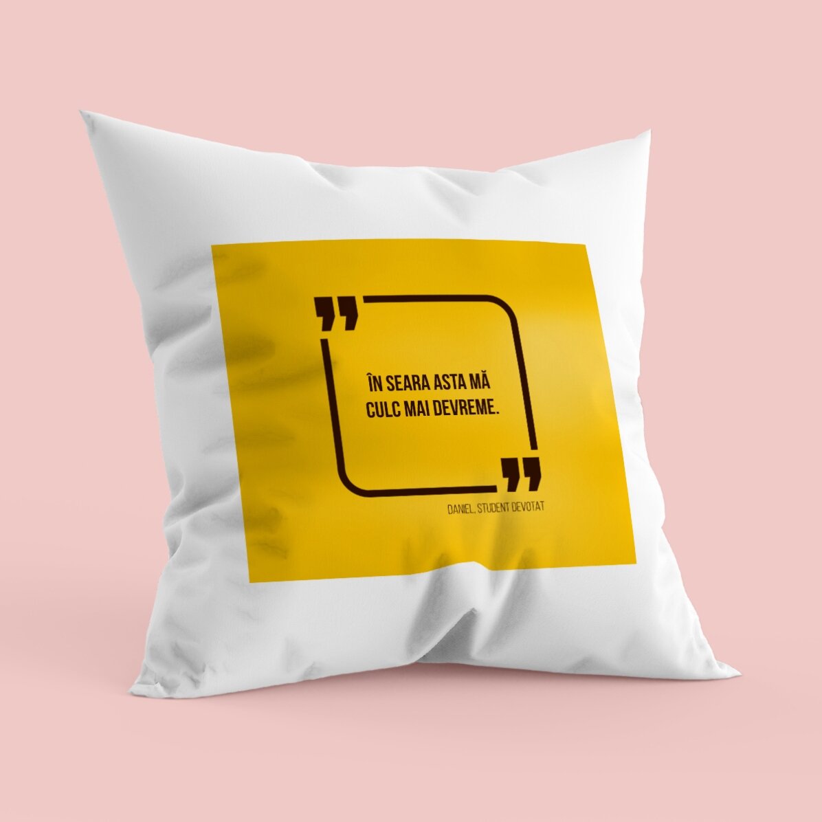 Pernă personalizată cu un citat