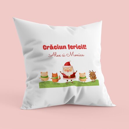 Pernă personalizată - Moș Crăciun