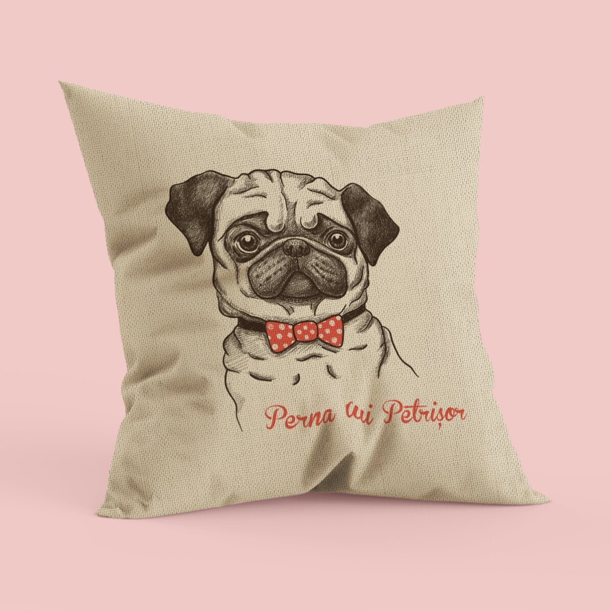 Pernă personalizată - Pug - In