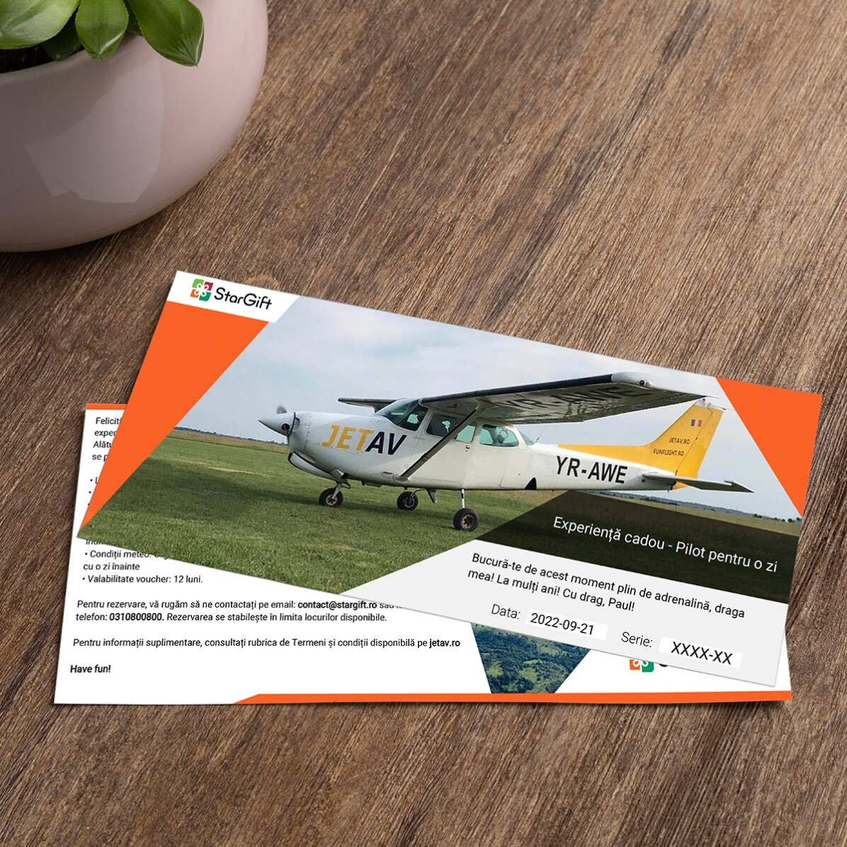 Experiență cadou - Pilot pentru o zi 