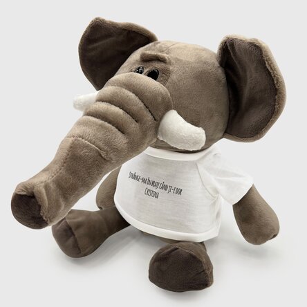 Pluș elefant personalizat cu mesaj