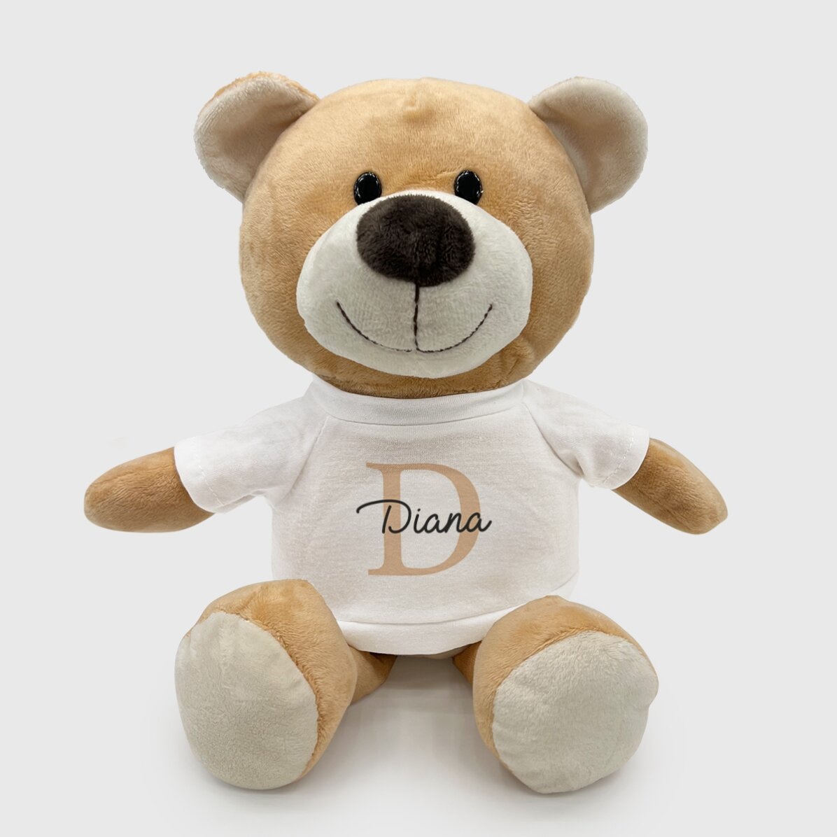 Pluș ursuleț personalizat cu nume și inițială