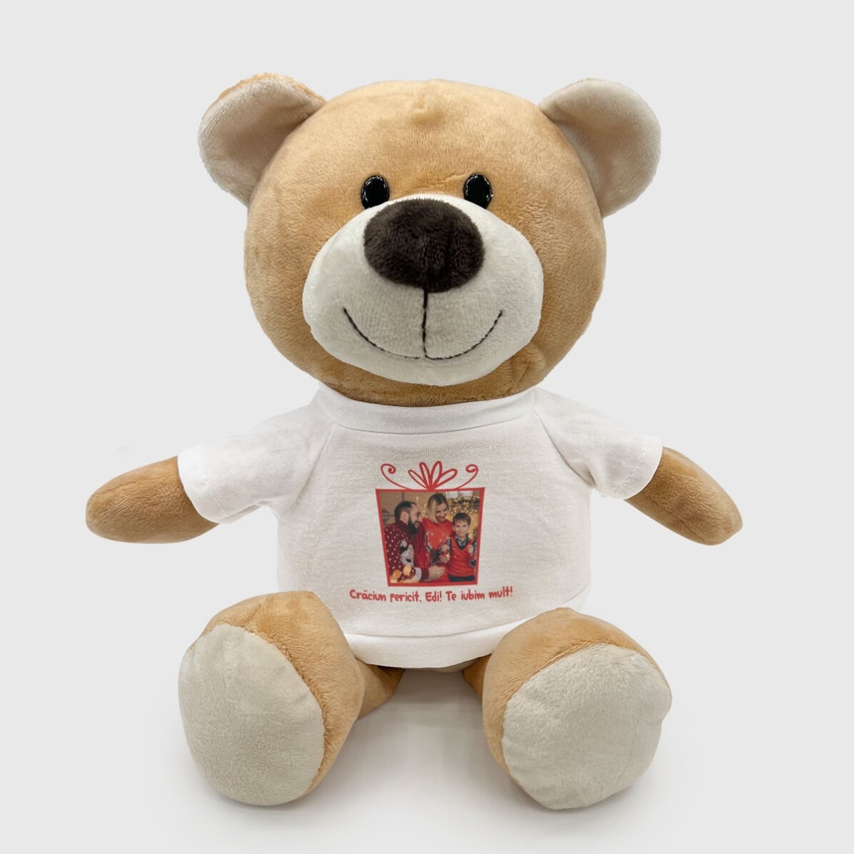 Pluș ursuleț personalizat cu text - Christmas gift