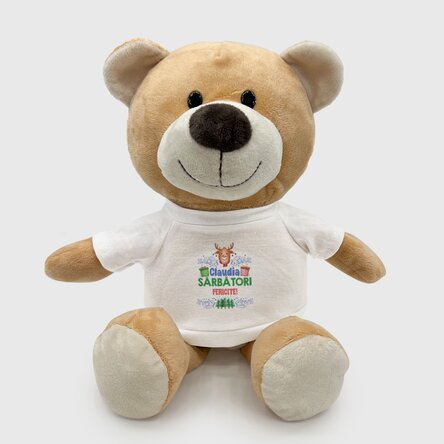 Pluș ursuleț personalizat cu text - Ren cu cadouri