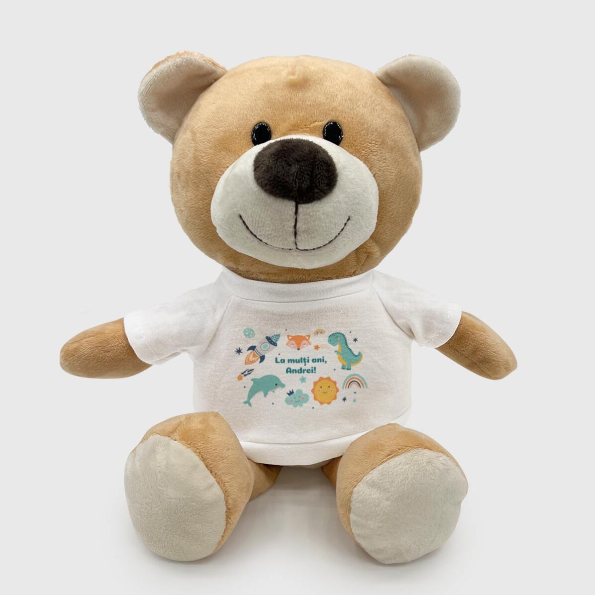Pluș ursuleț personalizat cu text - Ziua Copilului