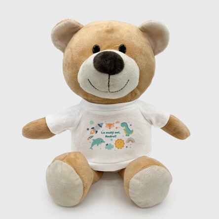 Pluș ursuleț personalizat cu text - Ziua Copilului