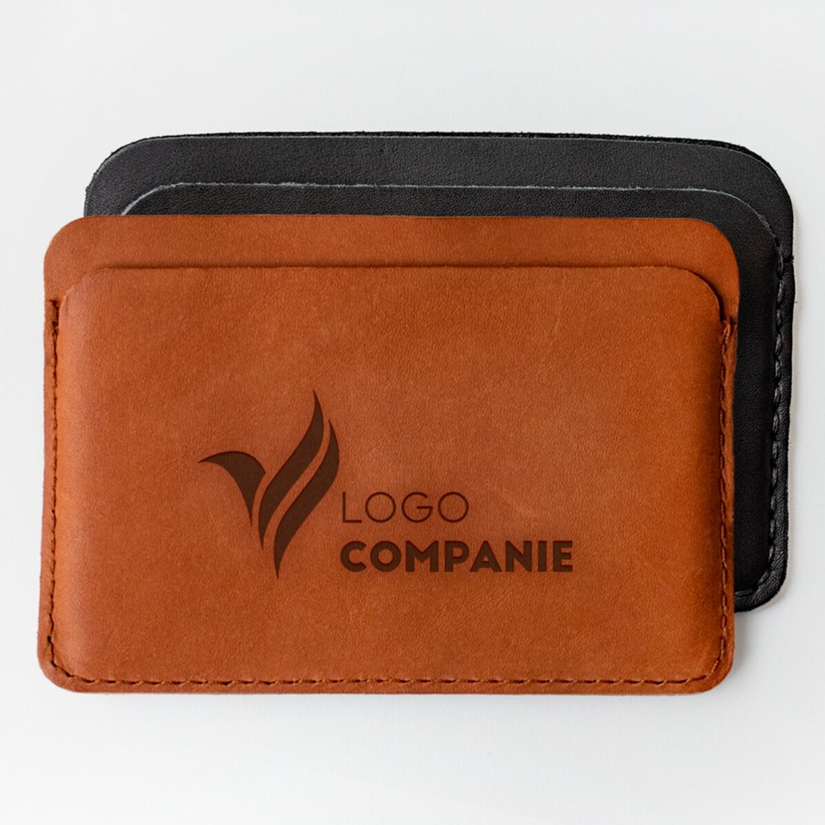 Portofel din piele personalizat cu logo