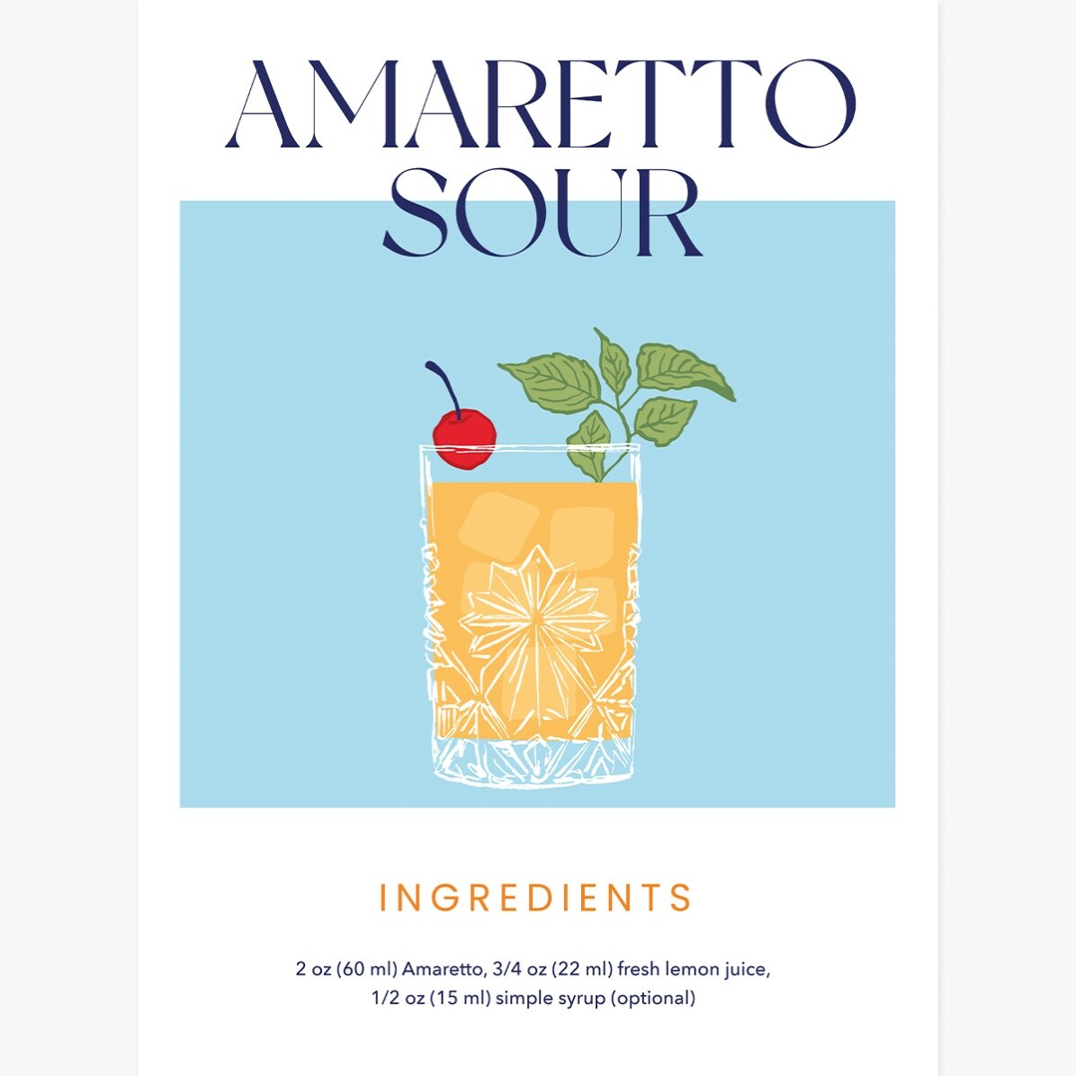 Poster Amaretto Sour