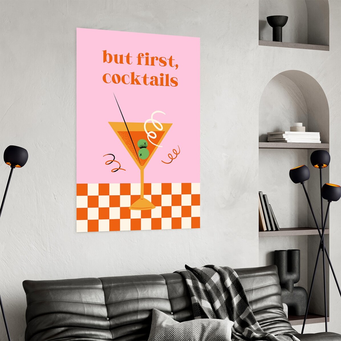 Poster But first, cocktails