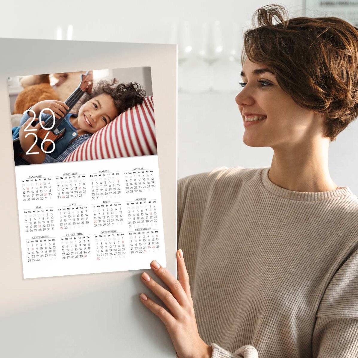 Poster calendar personalizat cu o poză