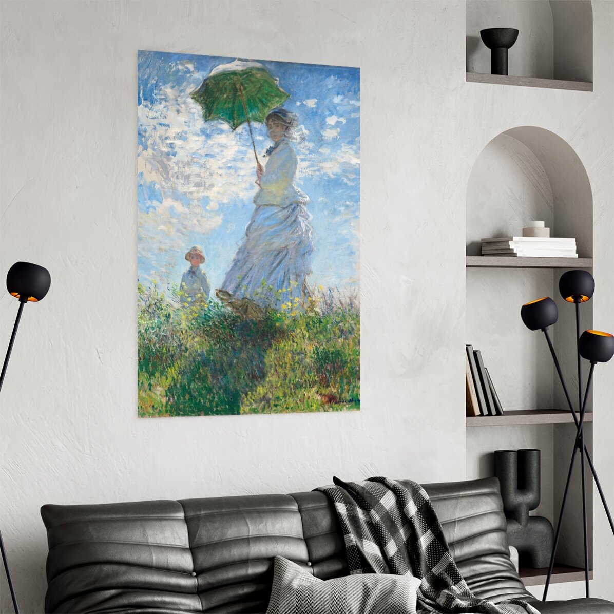 Poster Claude Monet, Femeie cu umbrelă 1875