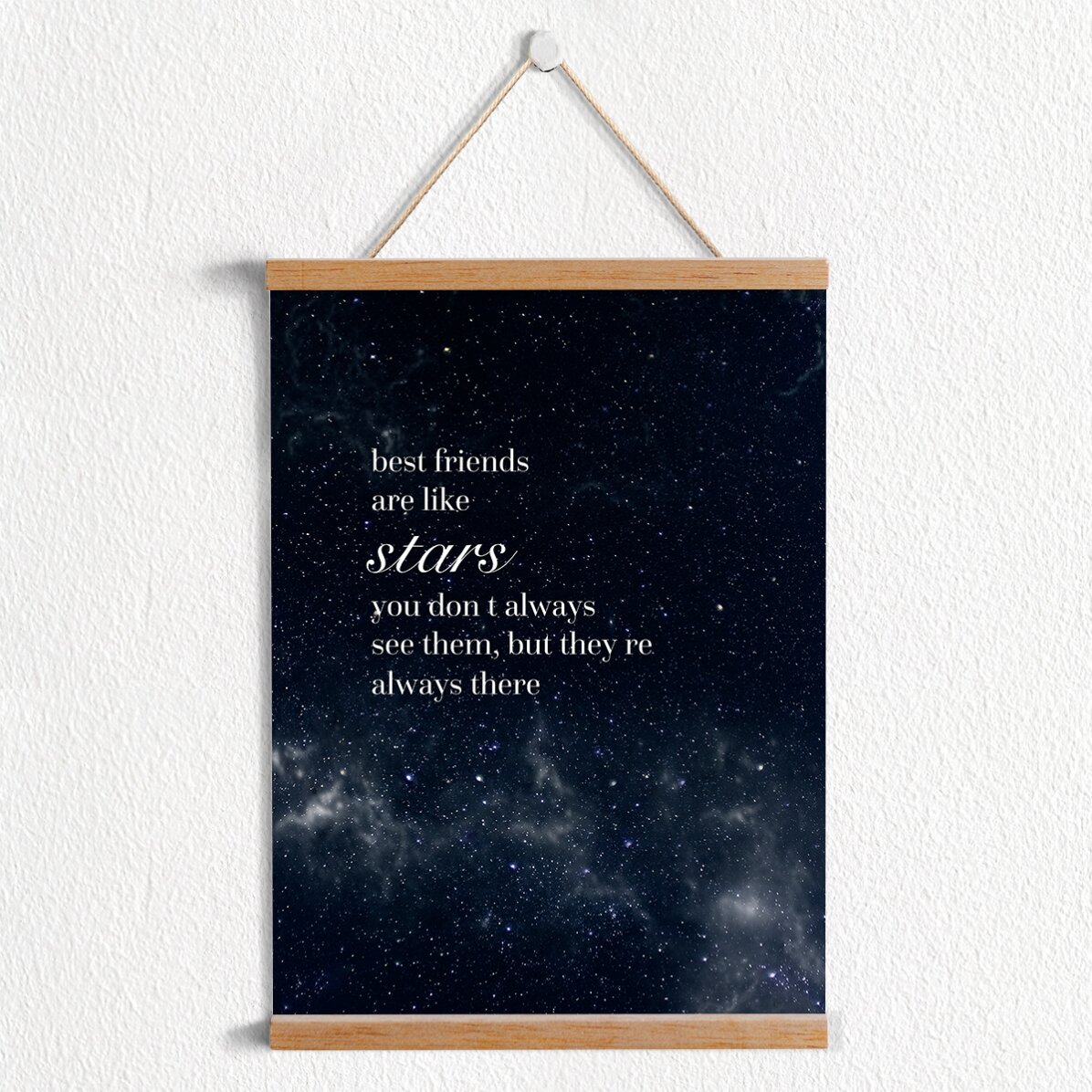 Poster cu agățătoare personalizat cu text - Best Friends