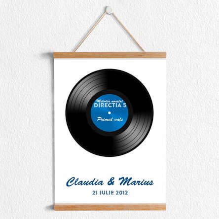 Poster cu agățătoare personalizat melodia noastră