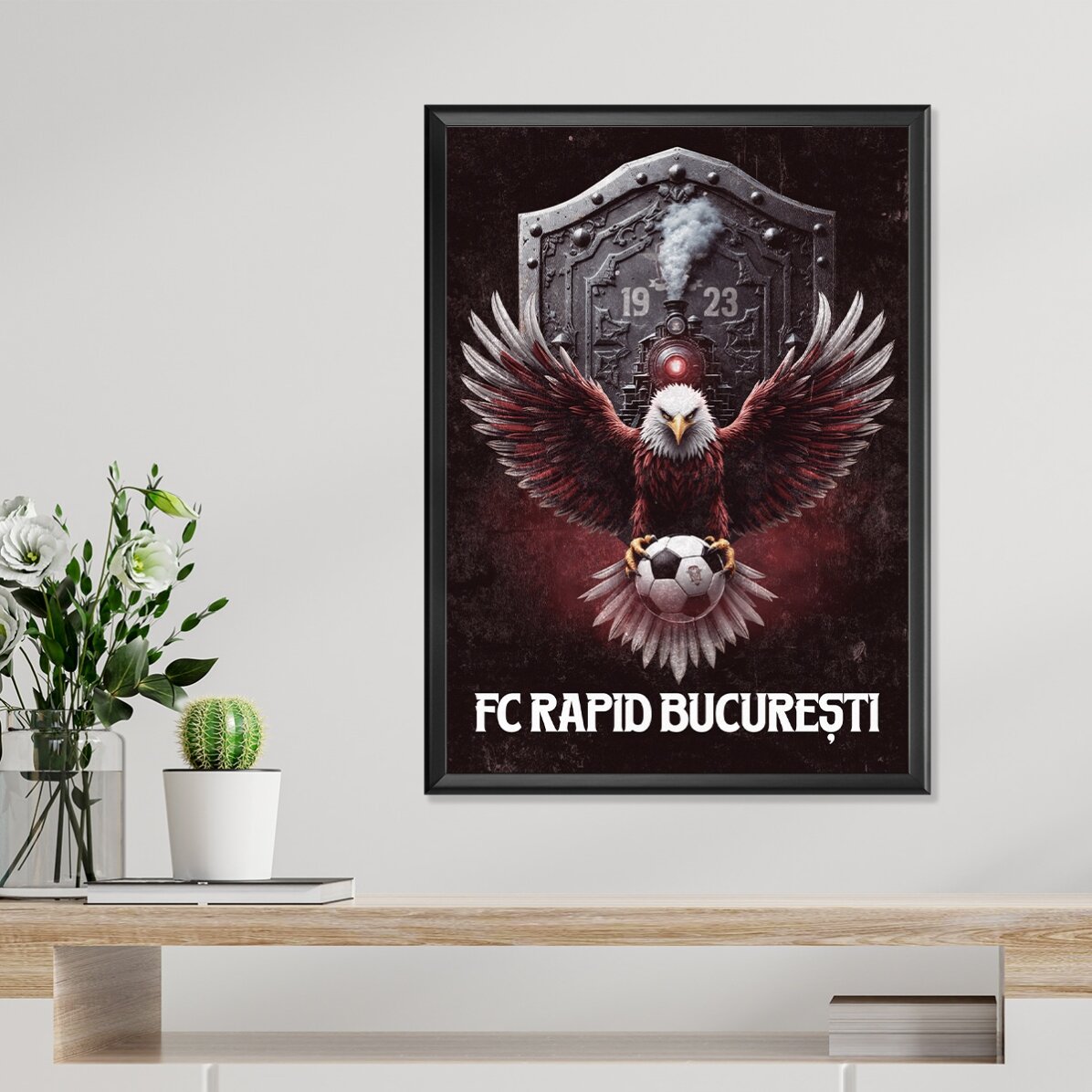 Poster FC Rapid București 1923 - Vultur și scut