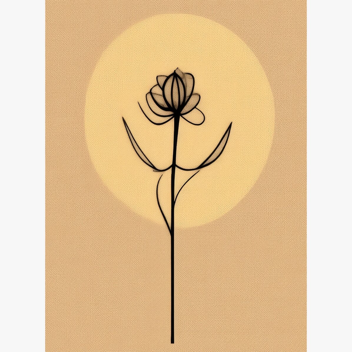 Poster Floare minimalistă line art